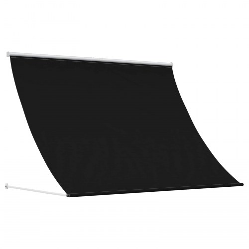 Markise - sort 400 × 150 cm, 180 g/m² polyester med PU-belægning