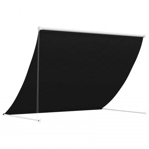 Markise - sort 400 × 150 cm, 180 g/m² polyester med PU-belægning
