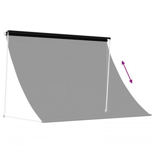 Markise - sort 100 × 150 cm, 180 g/m² polyester med PU-belægning