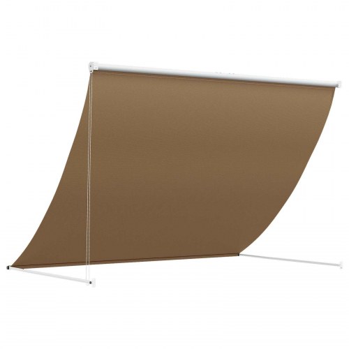 Markise - beige 400 × 150 cm, 180 g/m² polyester med PU-belægning