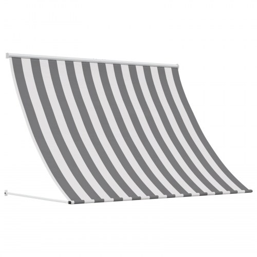 Markise anthracit/hvid 300 × 150 cm - justerbar manuel vægmarkise