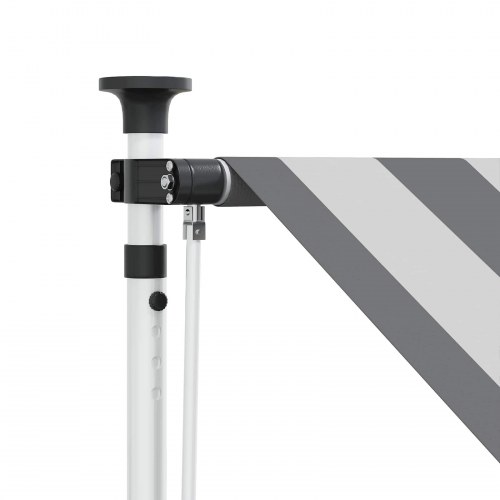 Manuel udtrækkelig markise - antracit/hvid, 350 cm