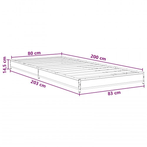 Sengestel i sort eg 80 x 200 cm