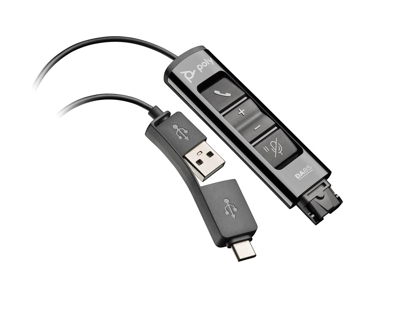 HP Poly DA85 USB til QD adapter - sort billede