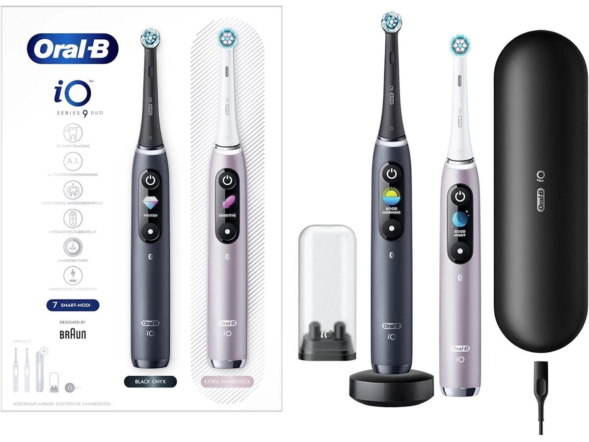 Oral-B iO Series 9 Duo elektrisk tandbørste - Sort/Rosa