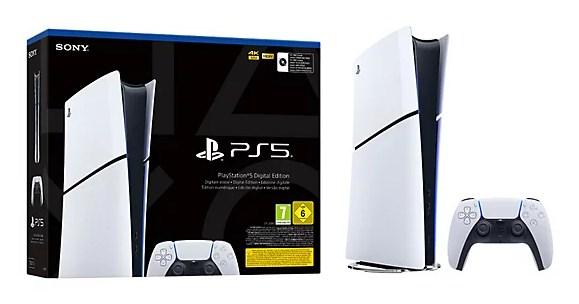 Sony PlayStation 5 Digital Edition - hvid/sort spillekonsol
