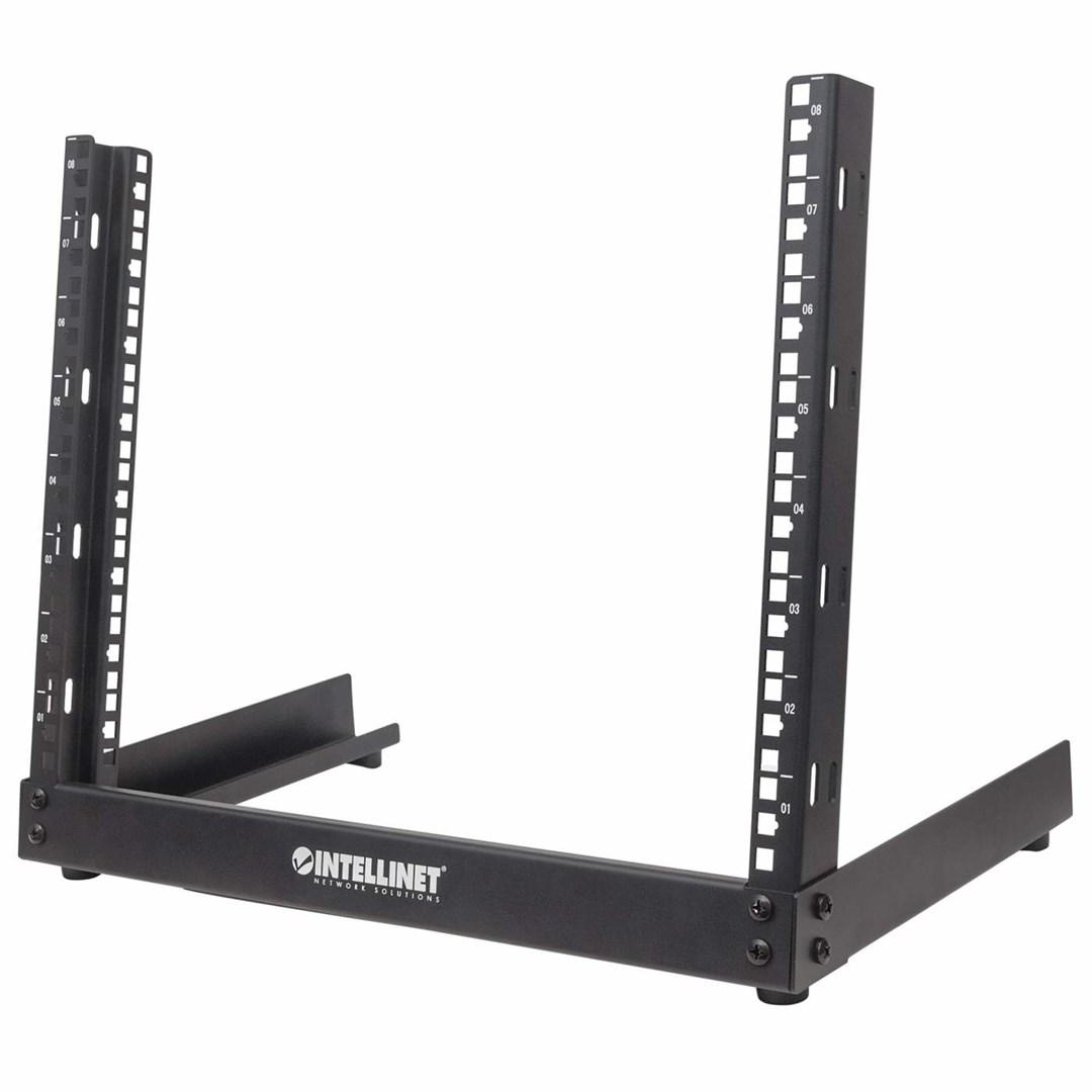 Intellinet 19" netværksrack - åbent desktop-stativ, 8U, sort (flatpack) billede