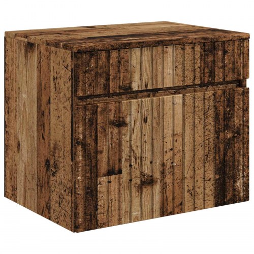 Badeværelsesskabsæt 5 stk Gammelt træ 53 x 15,5 x 70 cm