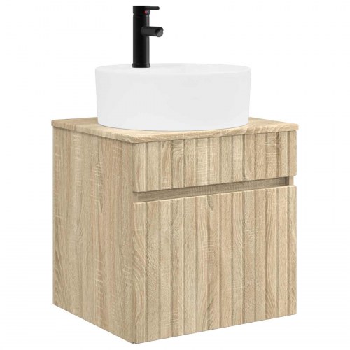 Badeværelsesskabsæt 5 stk Sonoma-eg 53 x 15,5 x 70 cm
