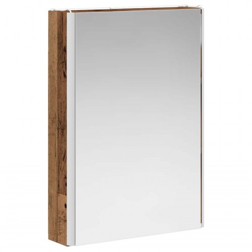 Badeværelsesskabsæt 5 stk Gammelt træ 43 x 11,5 x 60,5 cm