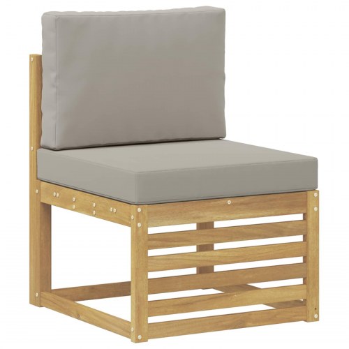 Udendørs sofagruppe 7 stk Hvid Og Lys Grå 59 x 59 x 37 cm