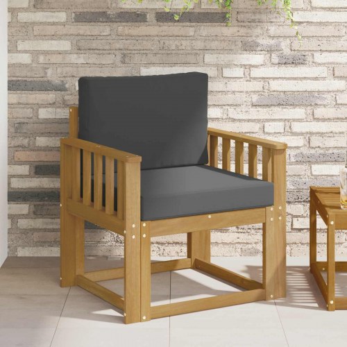 2 Stk Udendørs sofagruppe Polyester Hvid og Antracitgrå