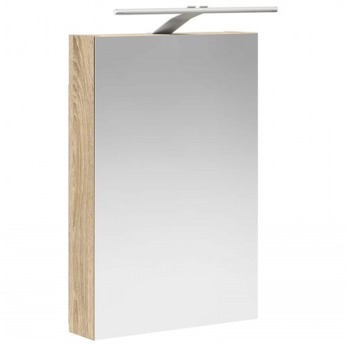 Badeværelsesskabsæt 5 stk Sonoma-eg 40 x 10,5 x 60,5 cm