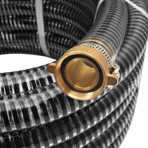 Sugeslange med messingstik 3 m 25 mm sort
