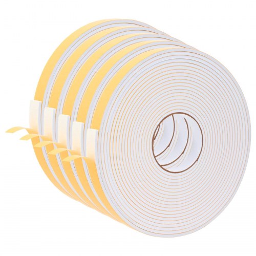 Selvklæbende skum tape 5 stk Hvid 20mm x 10m CR Skum