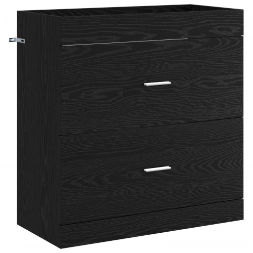Badeværelsesmøbel sæt Sort eg 81 x 40 x 84,5 cm Konstrueret træ