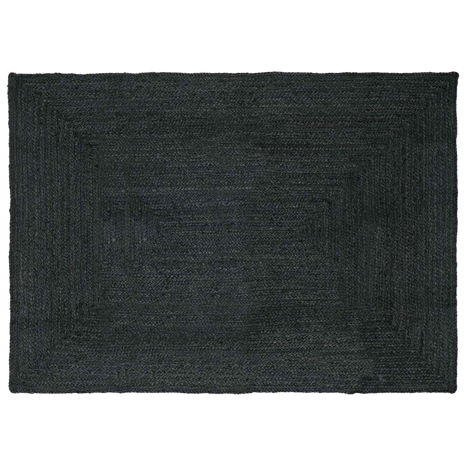 Områdetæpper Rektangulær Mørkegrå 240 x 340 cm Jute