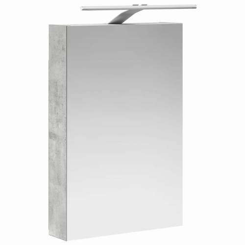 Badeværelsesskabsæt 5 stk Betongrå 40 x 10,5 x 60,5 cm