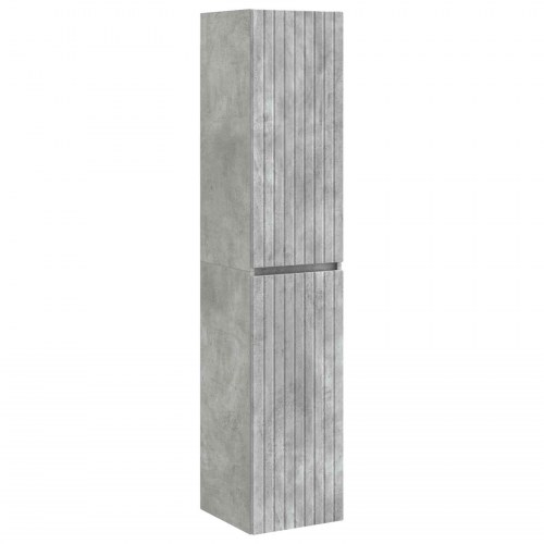 Badeværelsesskabsæt 5 stk Betongrå 40 x 10,5 x 60,5 cm
