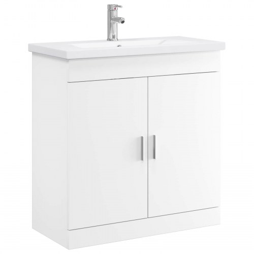 Badeværelsesmøbel sæt Hvid 81 x 40 x 84,5 cm Konstrueret træ