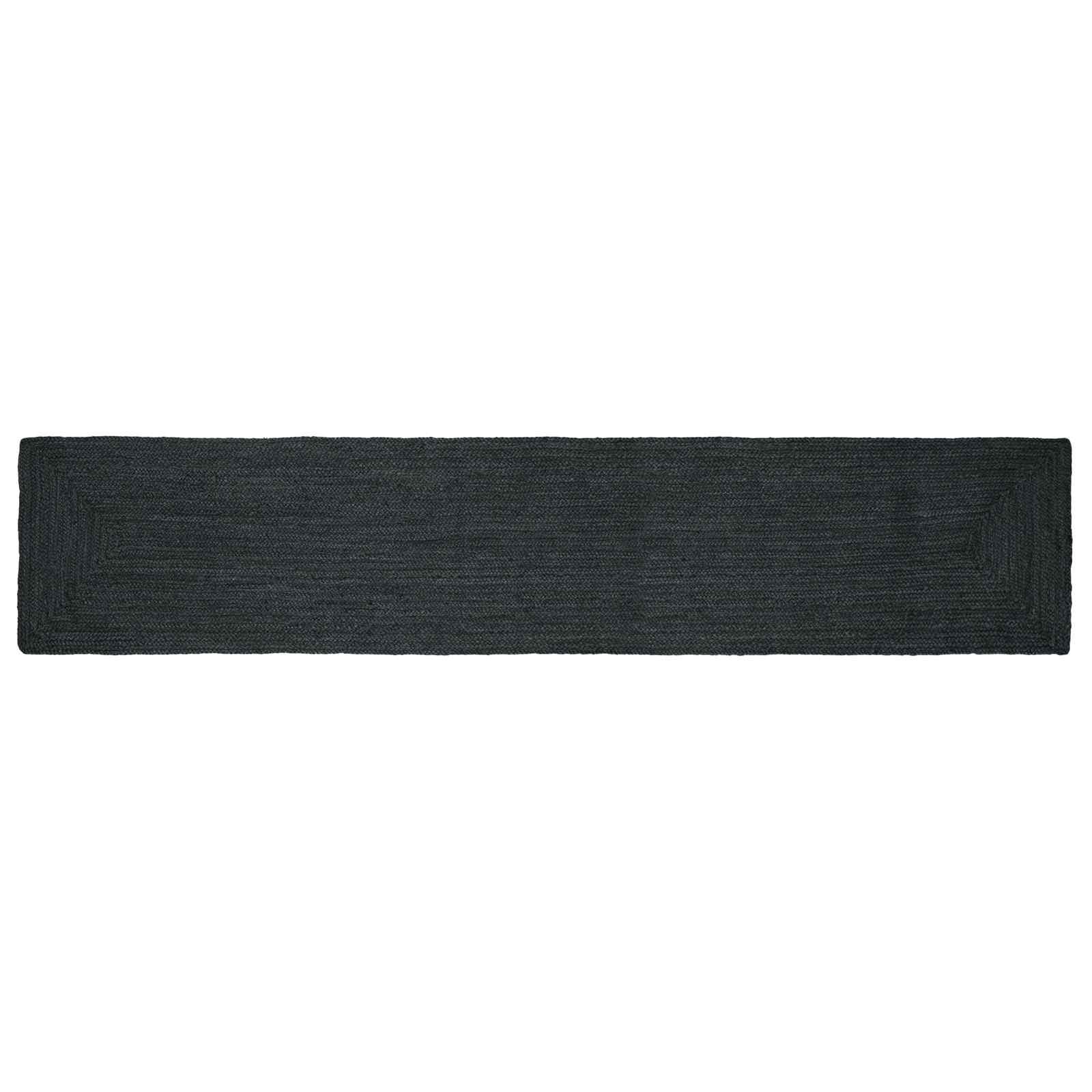 Områdetæpper Rektangulær Mørkegrå 80 x 400 cm Jute