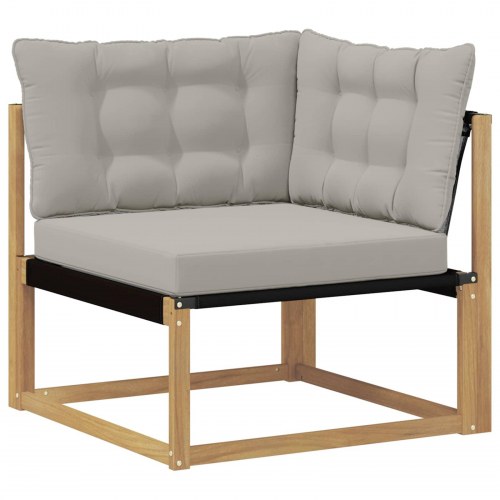 Udendørs sofagruppe 7 stk Hvid og lysegrå 79 x 79 x 37 cm