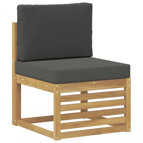 Udendørs sofagruppe 8 stk Hvid og Antracitgrå 59 x 59 x 37 cm