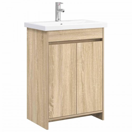 Badeværelsesmøbel sæt Sonoma-eg 61 x 40 x 84,5 cm