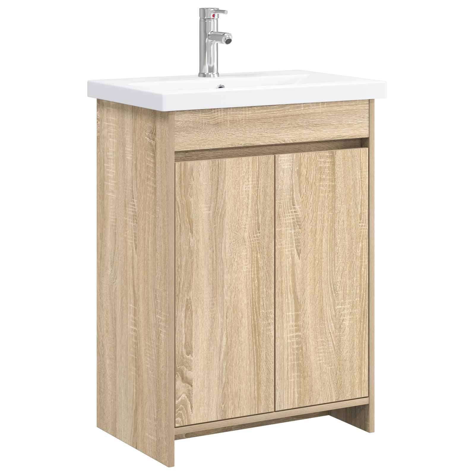 Badeværelsesmøbel sæt Sonoma-eg 61 x 40 x 84,5 cm