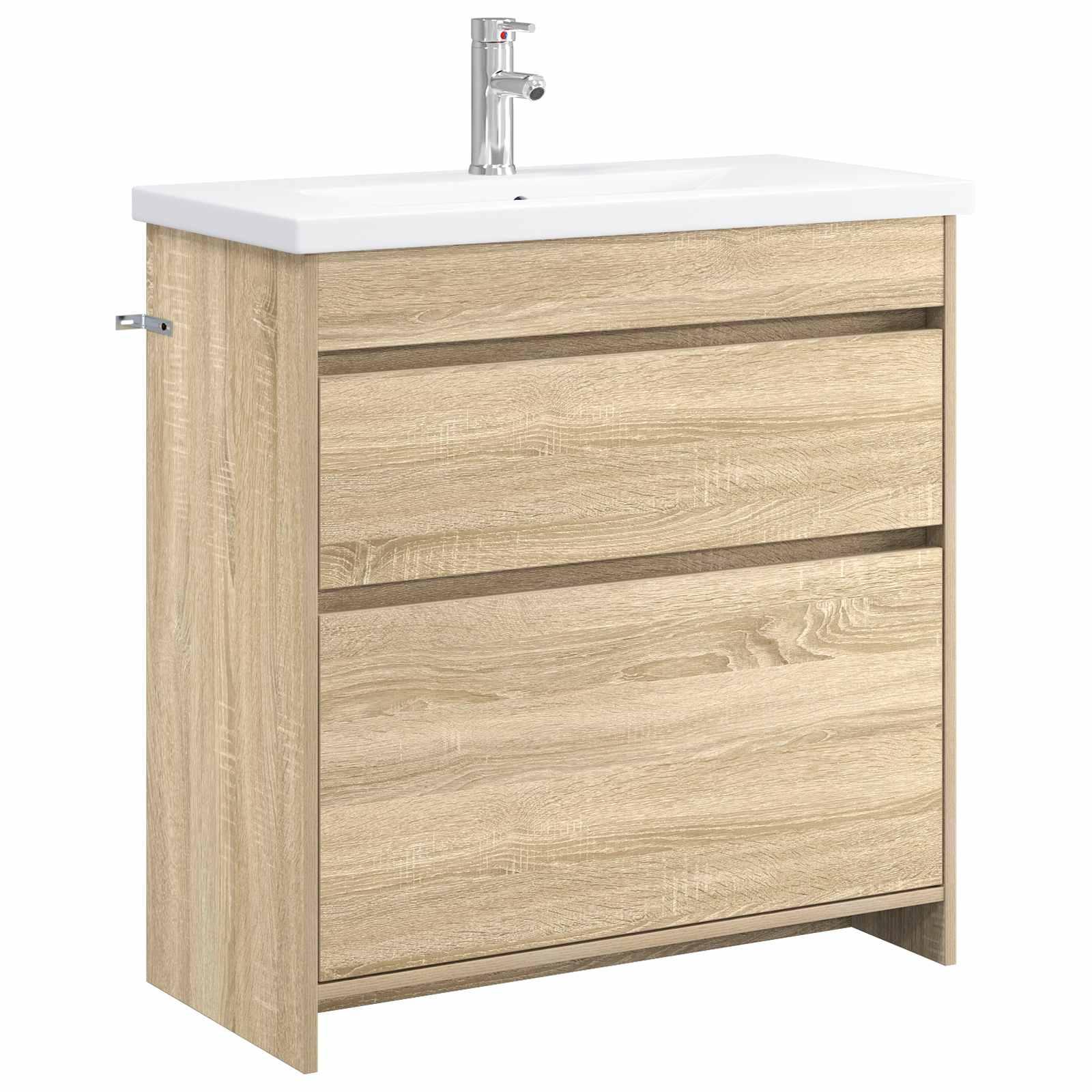 Badeværelsesmøbel sæt Sonoma-eg 81 x 40 x 84,5 cm