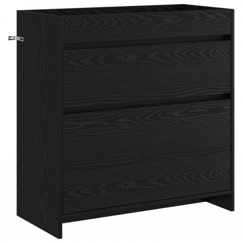 Badeværelsesmøbel sæt Sort eg 81 x 40 x 84,5 cm Konstrueret træ