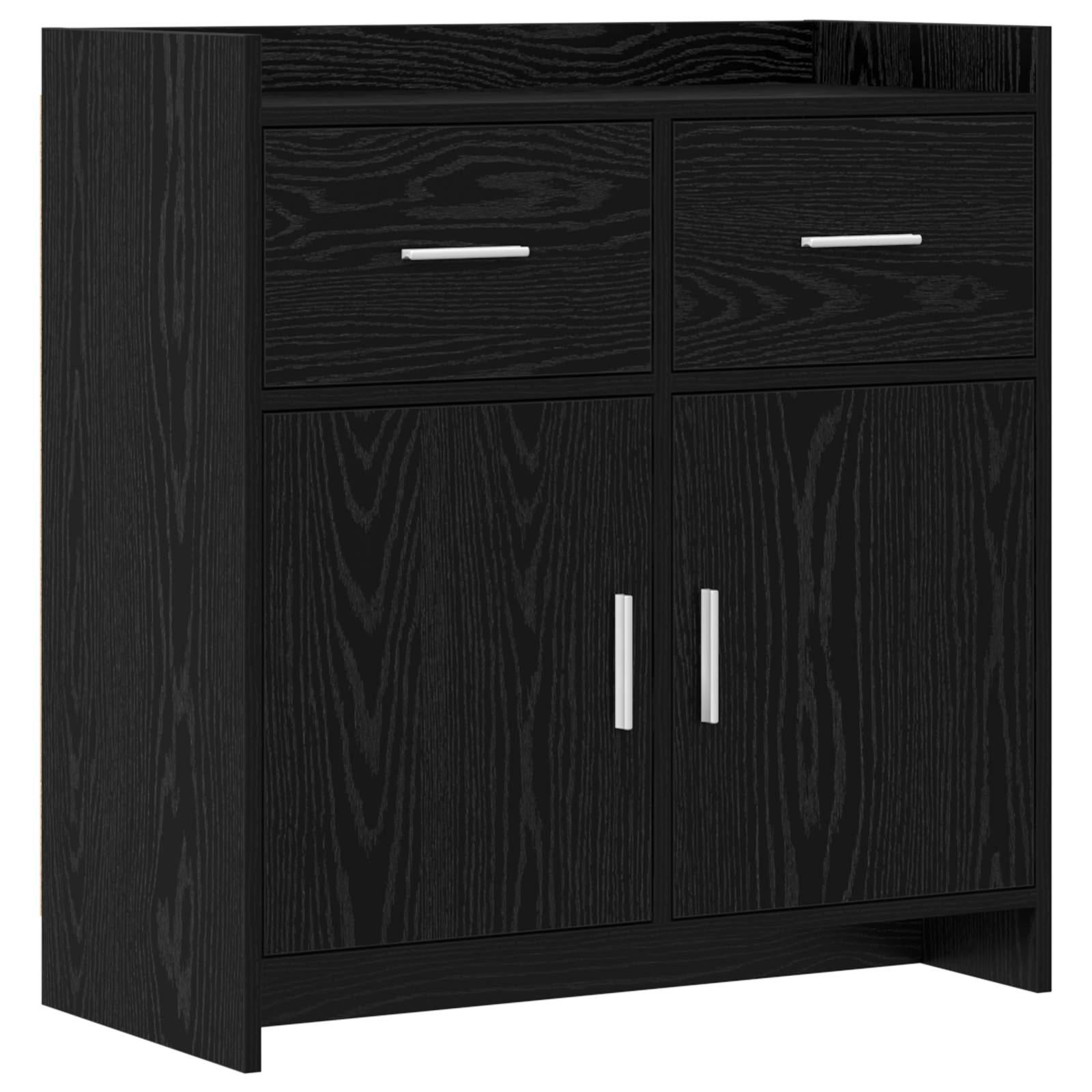 Sidebord Sort eg 75 x 36 x 80 cm Konstrueret træ