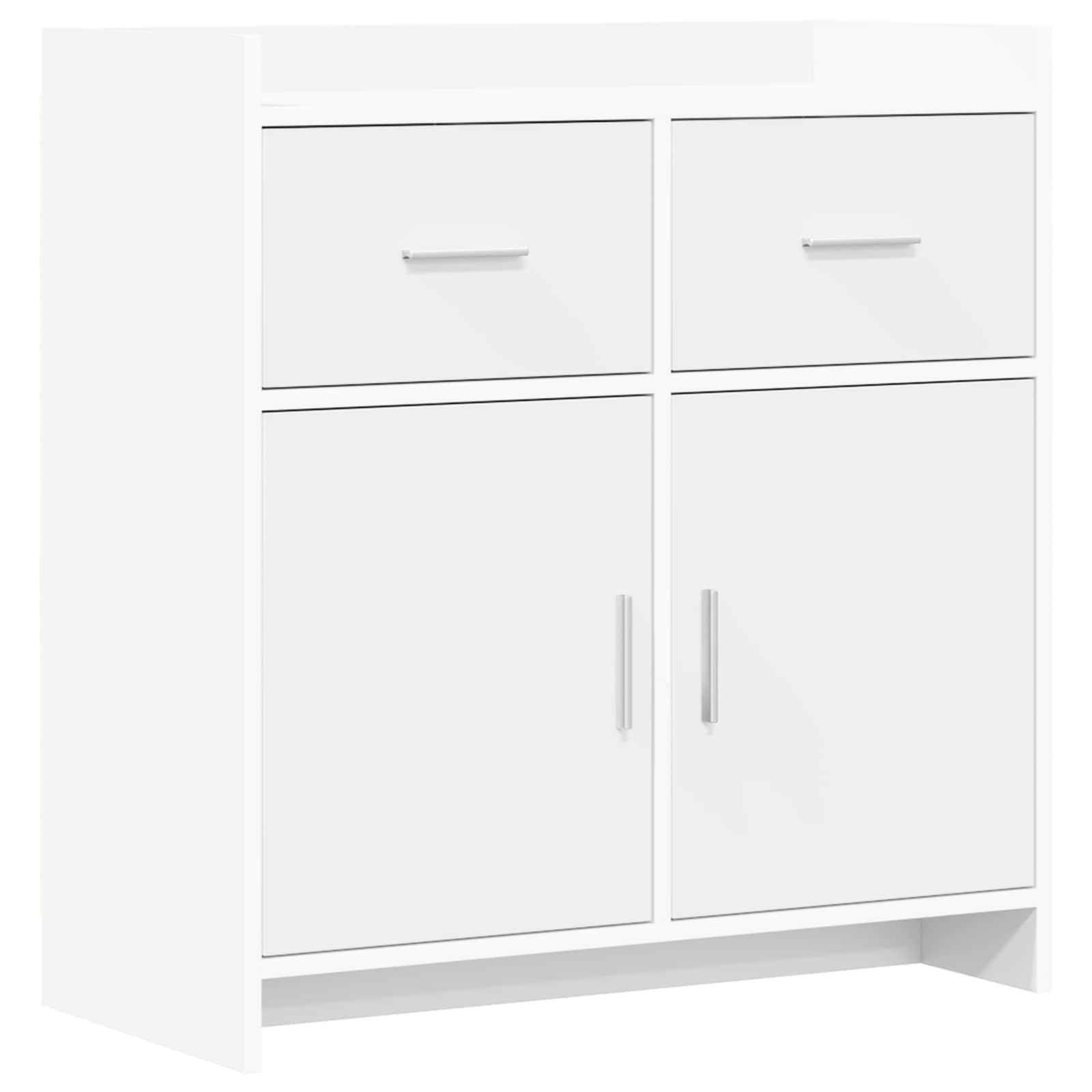 Sidebord Hvid 75 x 36 x 80 cm Konstrueret træ