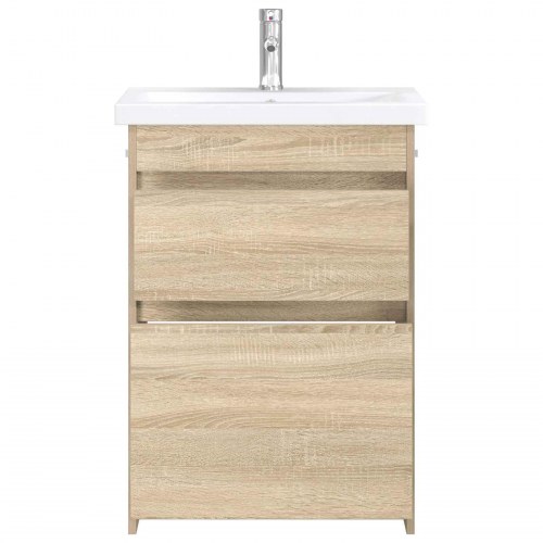 Badeværelsesmøbel sæt Sonoma-eg 61 x 40 x 84,5 cm