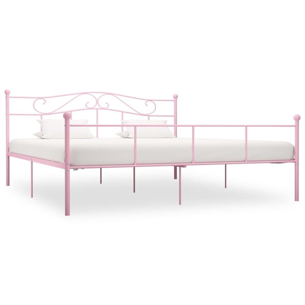 Sengestel 200x200 cm metal pink