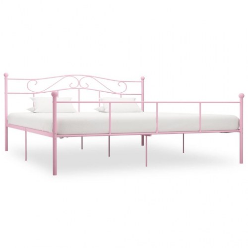 Sengestel 180x200 cm metal pink