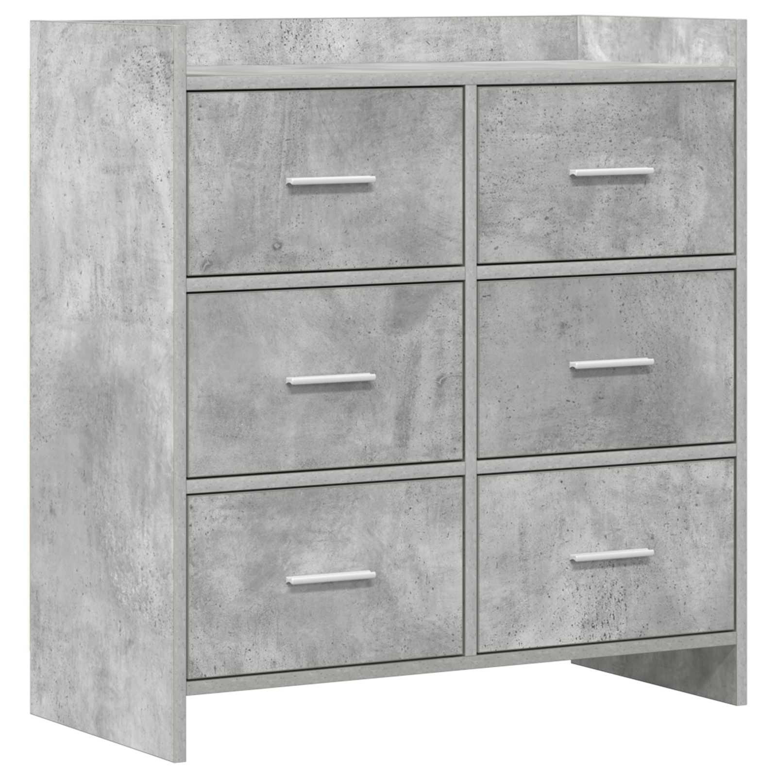 Sidebord Betongrå 75 x 33 x 80 cm Konstrueret træ