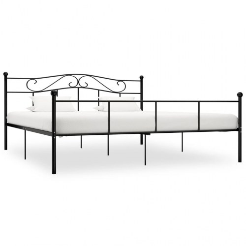 Sengestel 200x200 cm metal sort