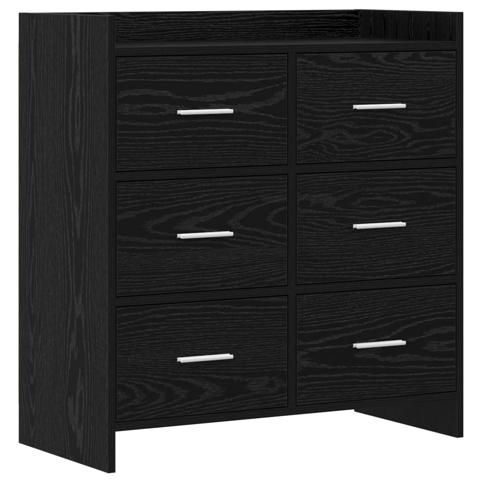 Sidebord Sort eg 75 x 33 x 80 cm Konstrueret træ