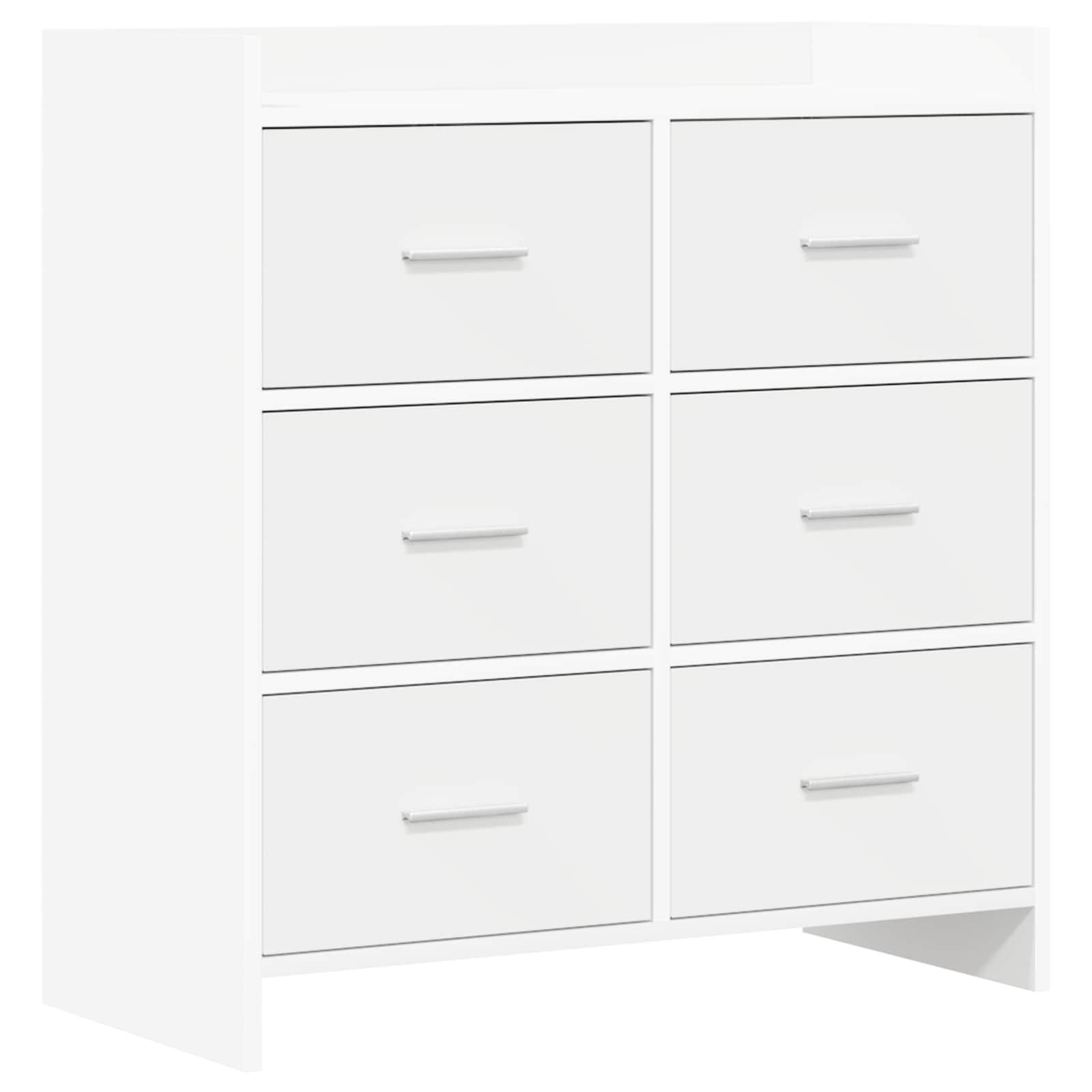 Sidebord Hvid 75 x 33 x 80 cm Konstrueret træ