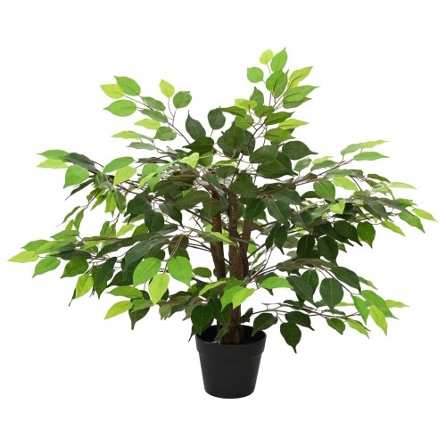 Kunstig Ficus Plante Grøn 73 x 16 x 60 cm Stof og træ