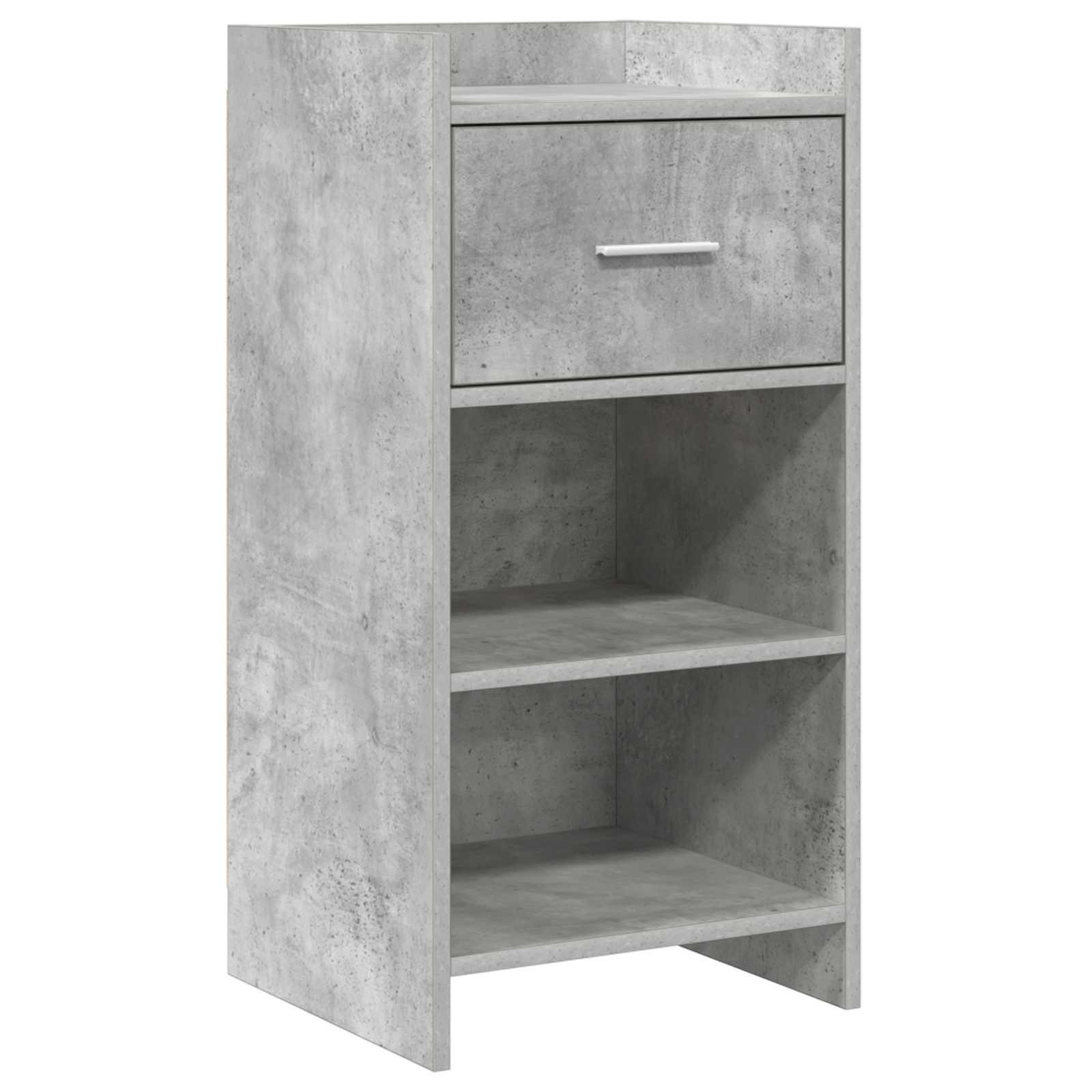 Sidebord Betongrå 40 x 36 x 80 cm Konstrueret træ billede