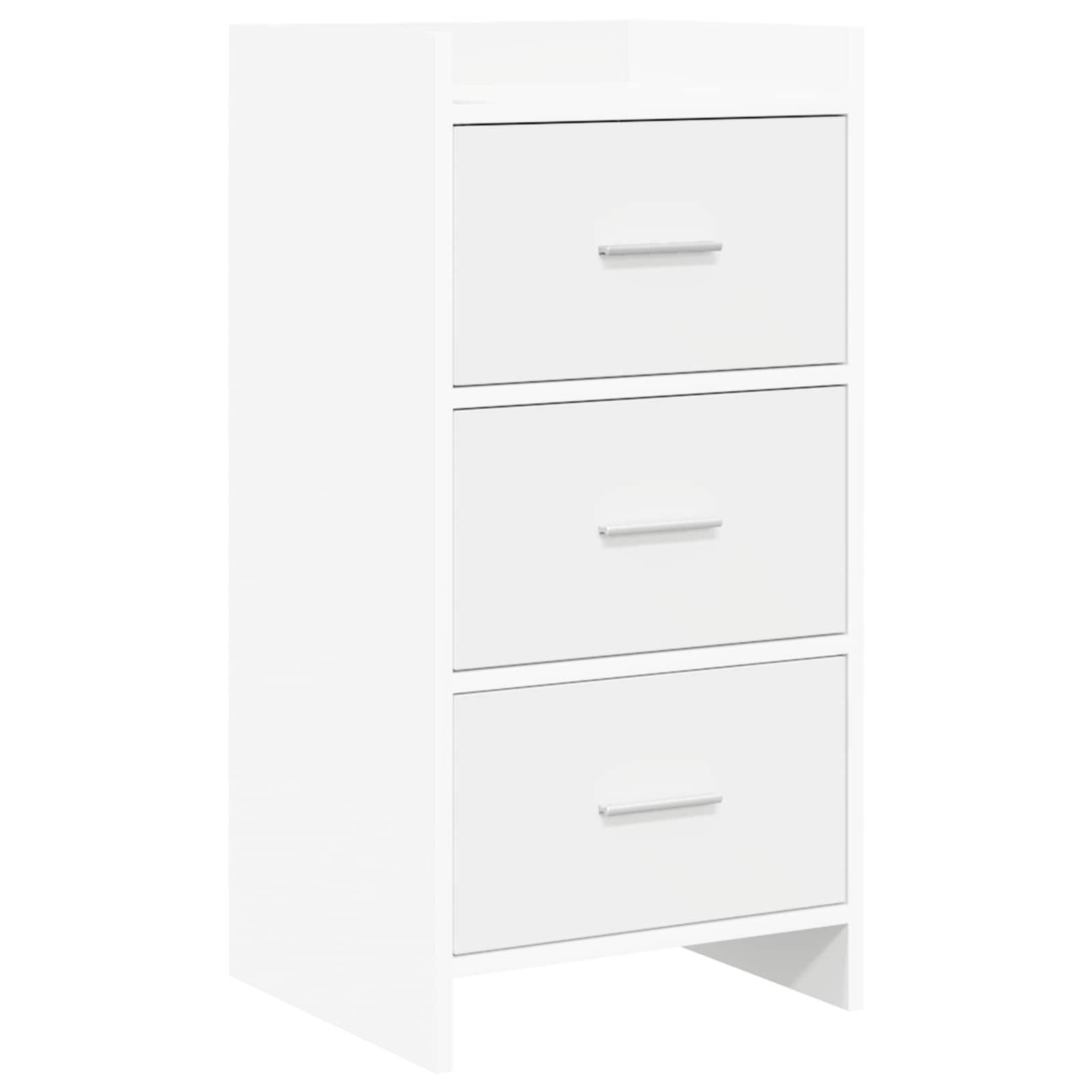 Sidebord Hvid 40 x 36 x 80 cm Konstrueret træ billede