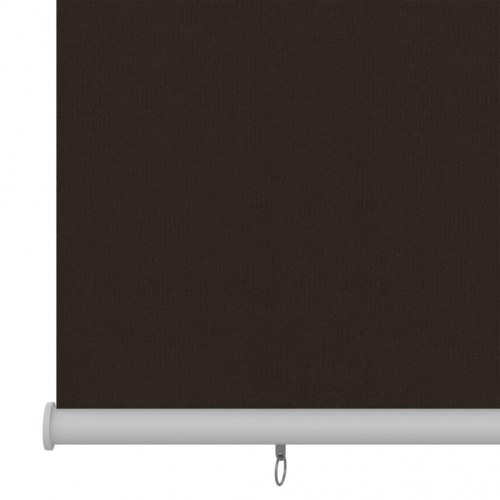 Udendørs rullegardin 220 × 140 cm i HDPE - brun