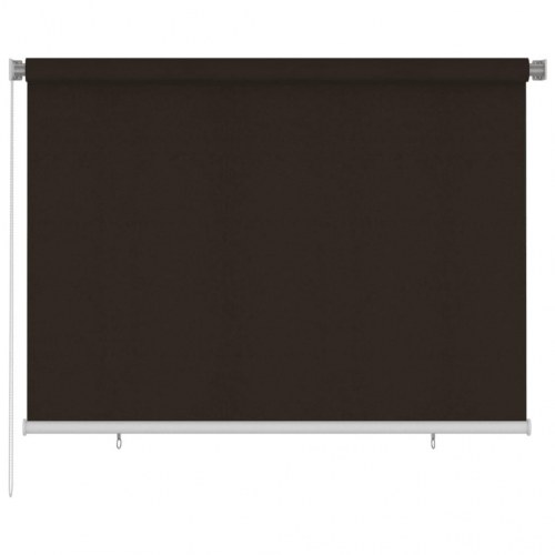 Udendørs rullegardin 200 × 140 cm - HDPE, brun