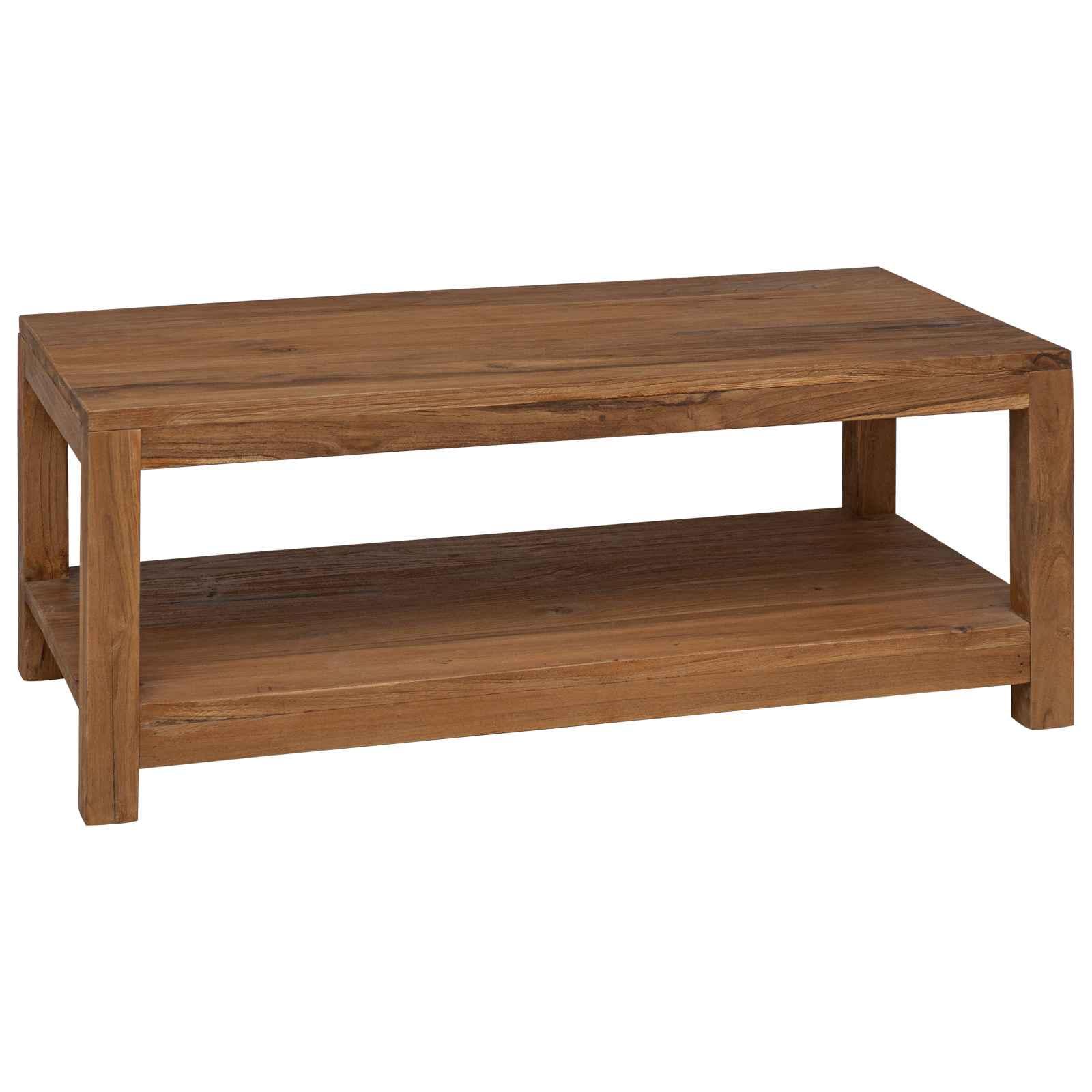 Sofabord Naturfarvet 100 x 50 x 40 cm Massiv Teaktræ billede