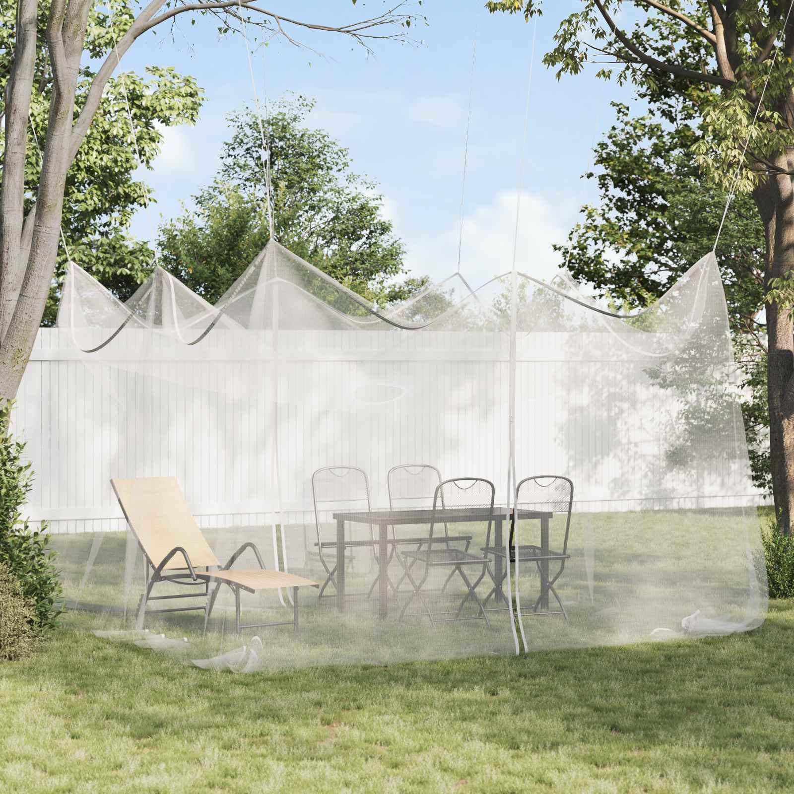 Have myggenet 156 mesh - hvid polyester 4 × 4 × 2,5 m billede