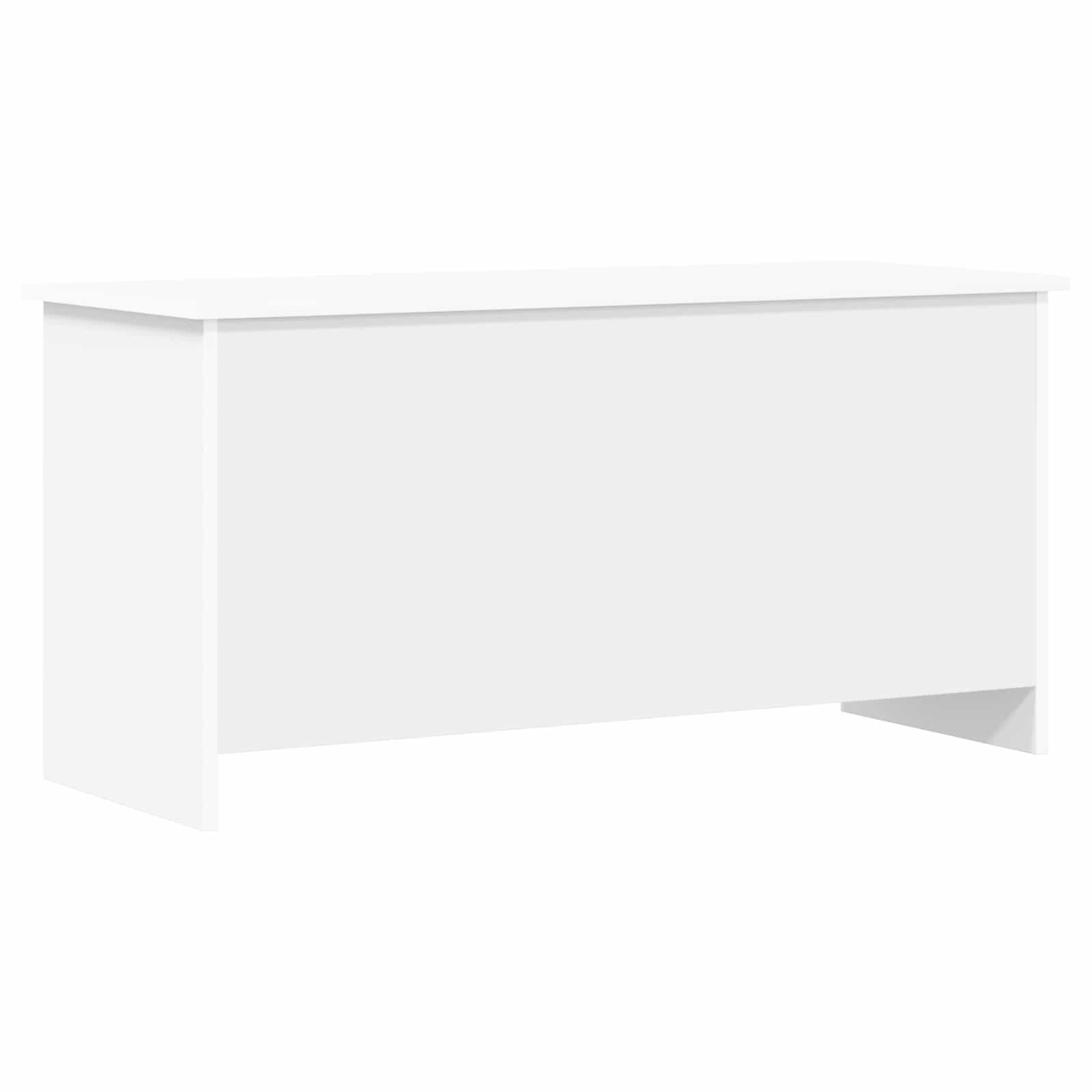 Opbevaringskiste Hvid 100 x 40 x 50 cm Konstrueret træ billede