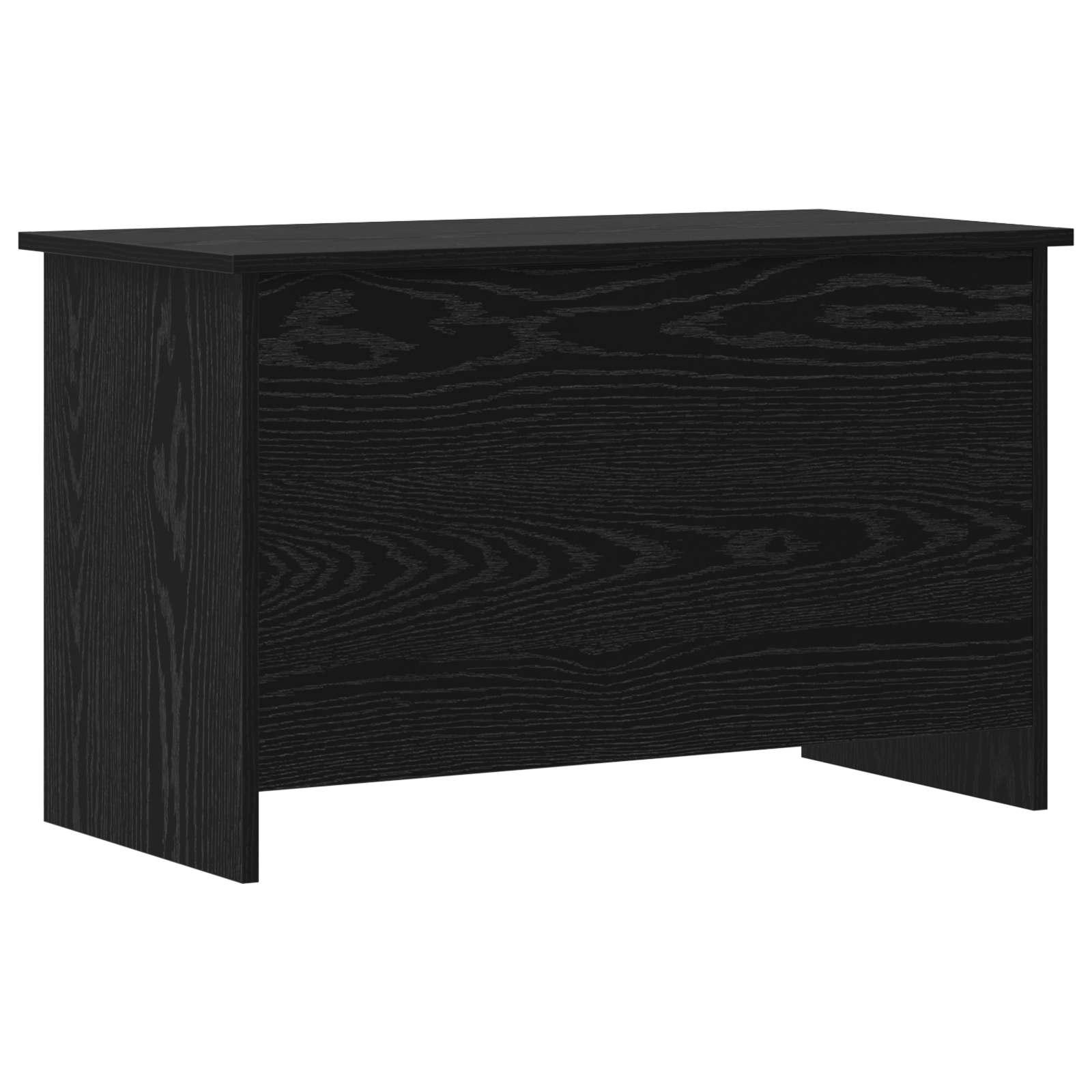 Opbevaringskiste Sort eg 80 x 40 x 50 cm Konstrueret træ billede