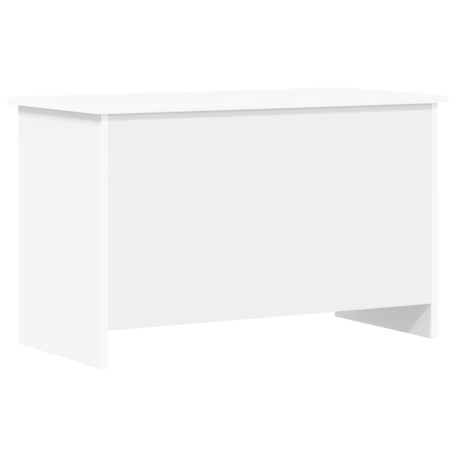 Opbevaringskiste Hvid 80 x 40 x 50 cm Konstrueret træ billede